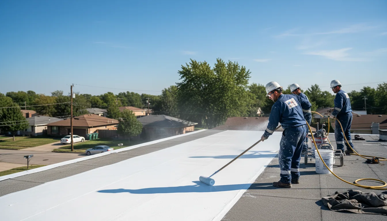 Commercial roof coating in Trafalgar, IN near me